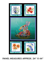 Bunny In Bloom Panel TealMulti