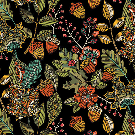 Pumpkin &Spice Leaf Medley Blk