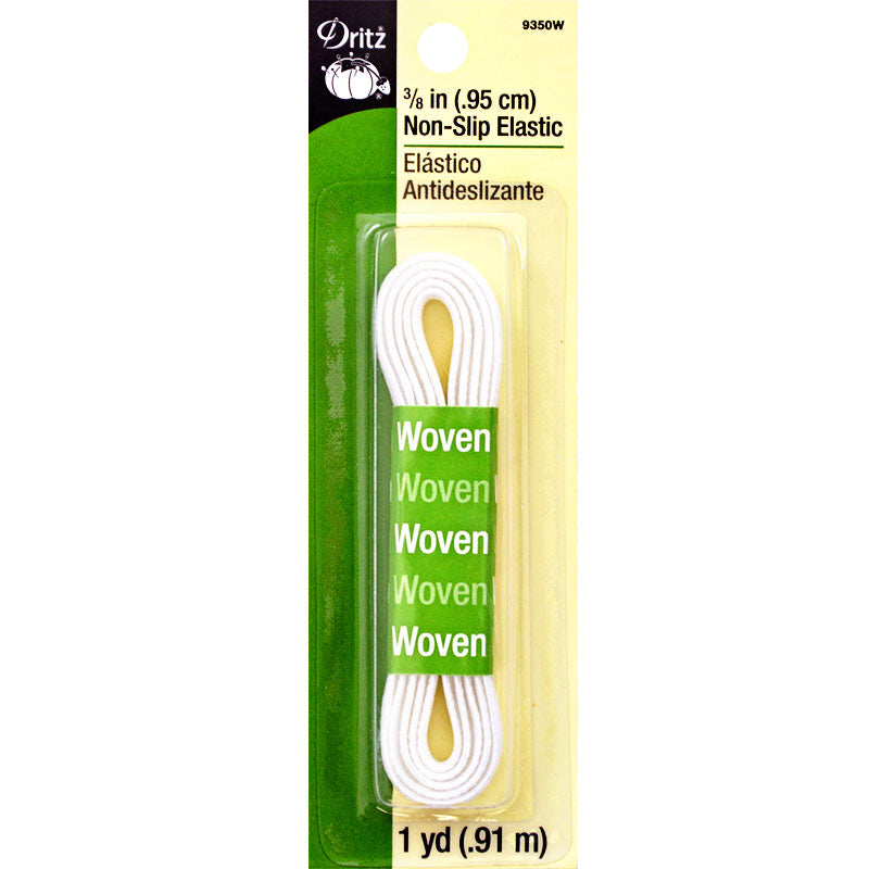 Non Slip Elastic 3/8x1yd White