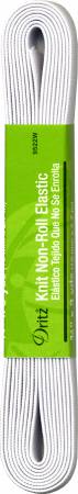 Hank Elastic 3/4in Knit Non Roll Wht 3yds