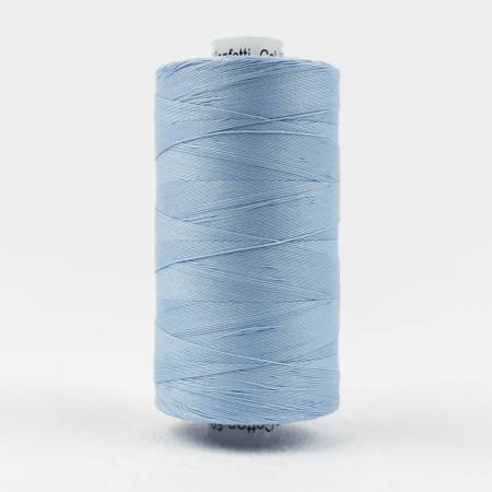 Konfetti Solid 50wt Cotton Thread 1000m Sky Blue