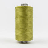 Konfetti Solid 50wt Cotton Thread 1000m Brass Green