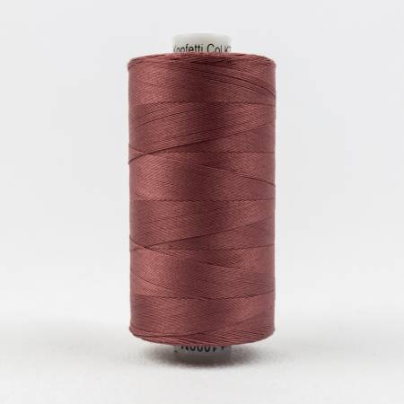 Konfetti Solid 50wt Cotton Thread 1000m Barn Red