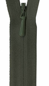 Unique Invisible Zipper Olive 9in