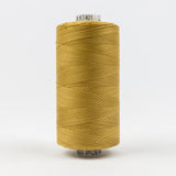 Konfetti Dark Gold 50wt Double Gassed Egyptian Cotton Thread Solid Colors 1093yd...
