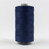 Konfetti Navy 50wt Double Gassed Egyptian Cotton Thread Solid Colors 1093yd (100...